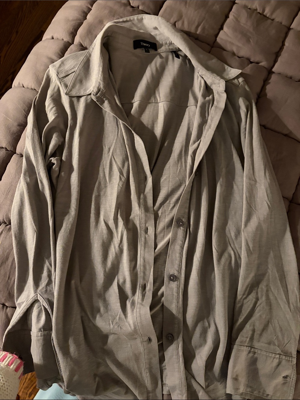 Theory Button-Down Shirt in Light green
